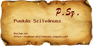 Puskás Szilvánusz névjegykártya